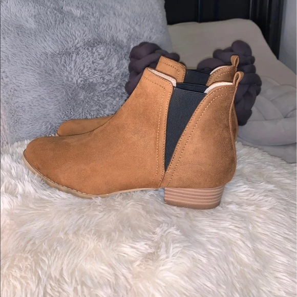 Tan Soft Suede Booties - Picture 8 of 8